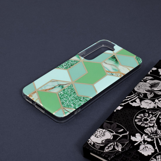Techsuit Marble Series Samsung Galaxy S22 Green Hex Techsuit Marble Series Samsung Galaxy S22 Green Hex