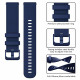 Techsuit  Watchband 20mm (W006)  Samsung Galaxy Watch 4/5/Active 2, Huawei Watch GT 3 (42mm)/GT 3 Pro (43mm)  Blue