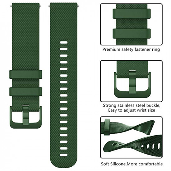 Techsuit  Watchband 20mm (W006)  Samsung Galaxy Watch 4/5/Active 2, Huawei Watch GT 3 (42mm)/GT 3 Pro (43mm)  Green