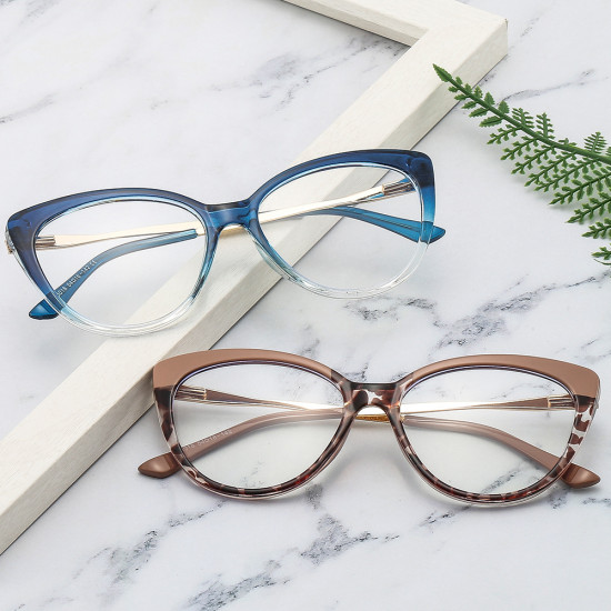 Techsuit Anti Blue Light Glasses Reflex Metal (F5018 C4) Cat Eye Nude Techsuit Anti Blue Light Glasses Reflex Metal (F5018 C4) Cat Eye Nude