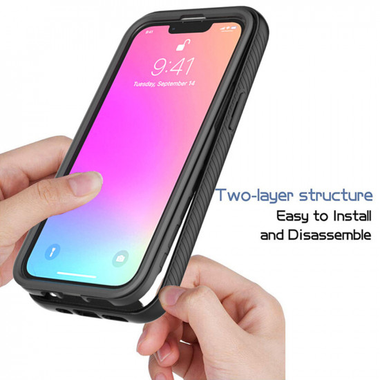 Techsuit  Defense360 Pro + Screen Protector  iPhone 14 Pro  Black