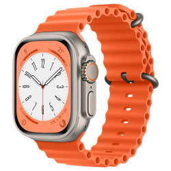 Techsuit  Watchband (W038)  Apple Watch 1/2/3/4/5/6/7/8/9/SE/SE 2/Ultra/Ultra 2 (42/44/45/49mm)  Orange