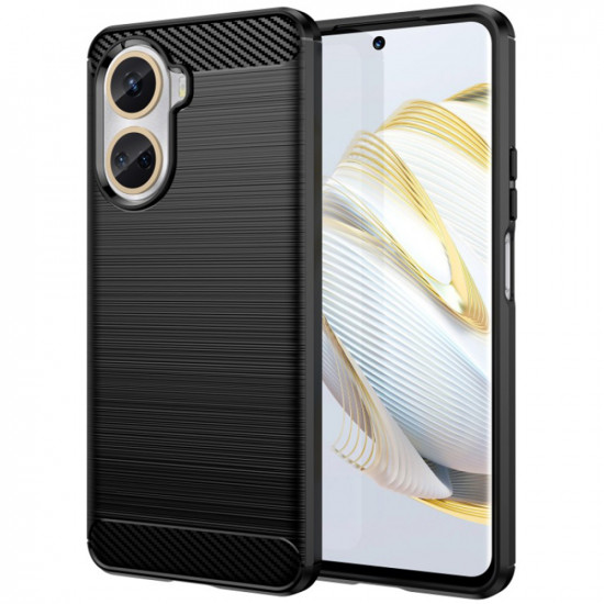 Techsuit Carbon Silicone Huawei nova 10 SE Black Techsuit Carbon Silicone Huawei nova 10 SE Black