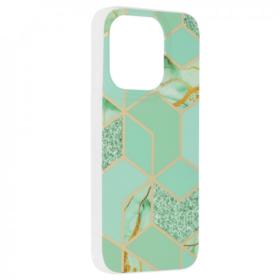 Techsuit Marble Series iPhone 14 Pro Green Hex Techsuit Marble Series iPhone 14 Pro Green Hex