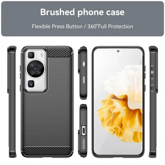 Techsuit  Carbon Silicone  Huawei P60 / P60 Pro  Black