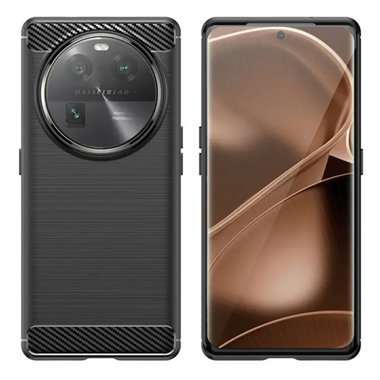 Techsuit  Carbon Silicone  Oppo Find X6 Pro  Black