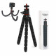 Techsuit Octopus Tripod (JX 004) for Phone and GoPro Action Camera, Portable, Flexible Black Techsuit Octopus Tripod (JX 004) for Phone and GoPro Action Camera, Portable, Flexible Black