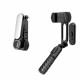 Techsuit  Gimbal Mini Selfie Stick (Q09)  Stabilizer Tripod with LED Light and Bluetooth Remote Control, 70cm  Black