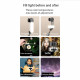 Techsuit  Gimbal Mini Selfie Stick (Q09)  Stabilizer Tripod with LED Light and Bluetooth Remote Control, 70cm  Black