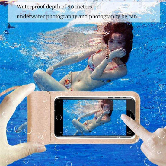 Techsuit  Waterproof Case (TWC1)  for Phones with max. 6.8@quot@, IPX8, 30m  Cyan