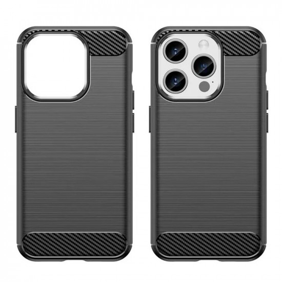 Techsuit  Carbon Silicone  iPhone 15 Pro Max  Black