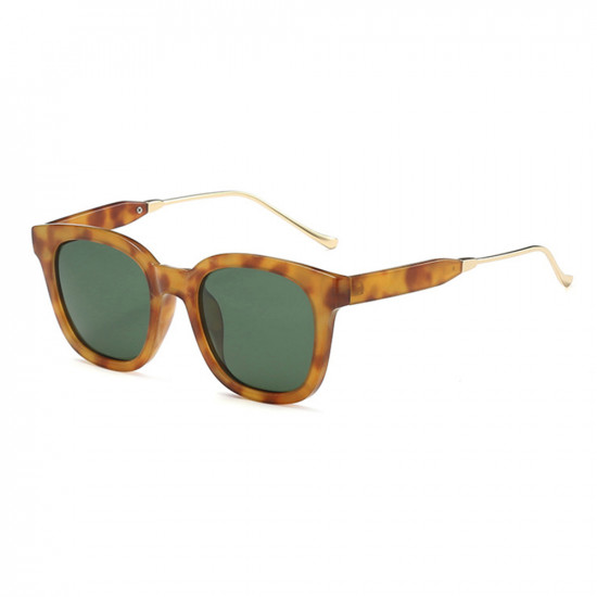 Techsuit  Sunglasses Polarised (2050)  for Women with UV Protection, Metal and PC  Green Leopard