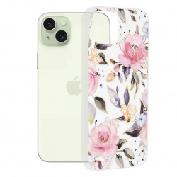 Techsuit  Marble Series  iPhone 15 Plus  Chloe White