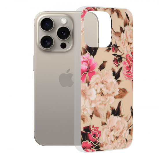 Techsuit  Marble Series  iPhone 15 Pro Max  Mary Berry Nude