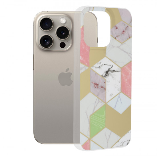 Techsuit Marble Series iPhone 15 Pro Max Purple Hex Techsuit Marble Series iPhone 15 Pro Max Purple Hex