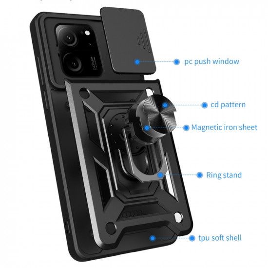 Techsuit  CamShield Series  Xiaomi 13T / 13T Pro  Black