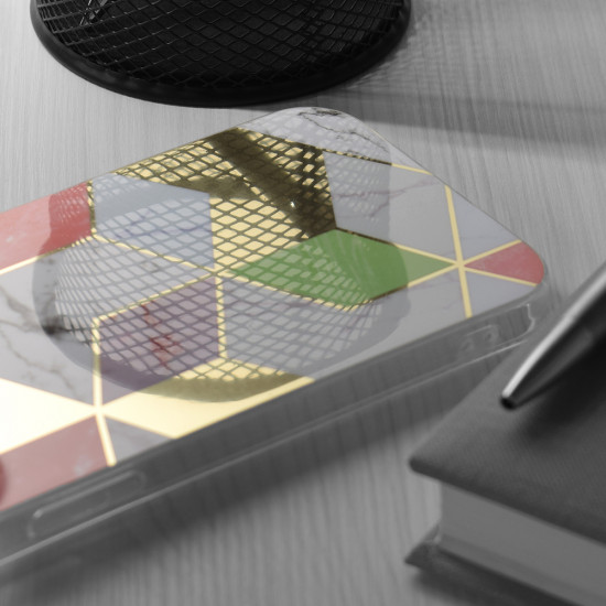 Techsuit  Marble Series  Oppo A17  Purple Hex