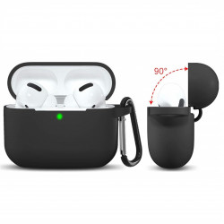 Techsuit  Silicone Case  for Apple AirPods Pro 1 / 2, Smooth Ultrathin Material  Black