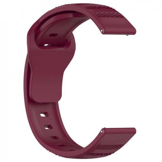 Techsuit  Watchband 20mm (W050)  Samsung Galaxy Watch 4/5/Active 2, Huawei Watch GT 3 (42mm)/GT 3 Pro (43mm)  Bordeaux