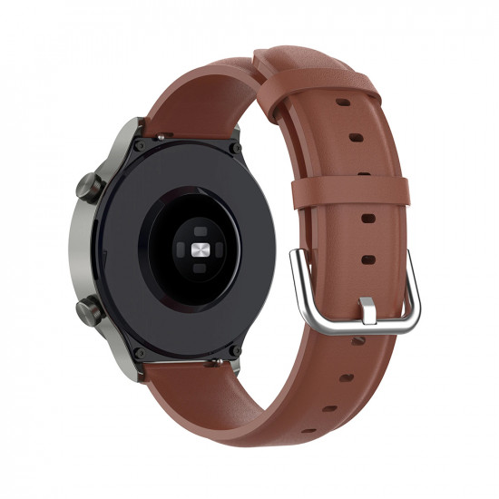 Techsuit  Watchband 20mm (W007PU)  Samsung Galaxy Watch 4/5/Active 2, Huawei Watch GT 3 (42mm)/GT 3 Pro (43mm)  Brown