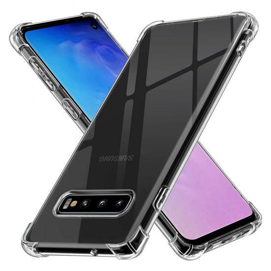 Techsuit Shockproof Clear Silicone Samsung Galaxy S10 Clear Techsuit Shockproof Clear Silicone Samsung Galaxy S10 Clear