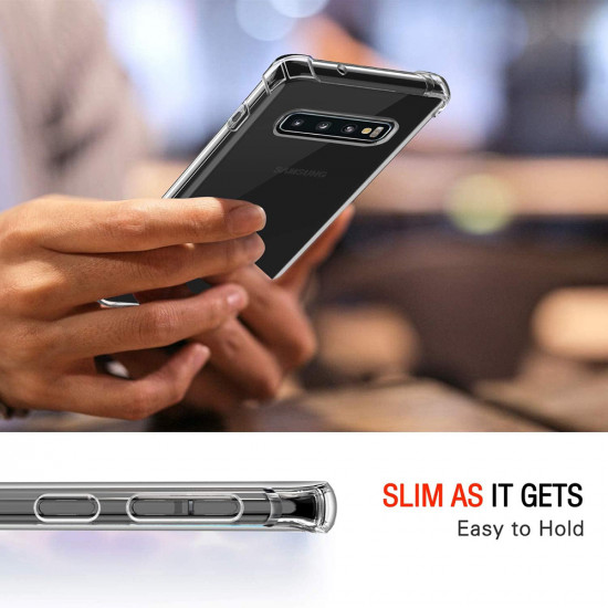 Techsuit Shockproof Clear Silicone Samsung Galaxy S10 Clear Techsuit Shockproof Clear Silicone Samsung Galaxy S10 Clear