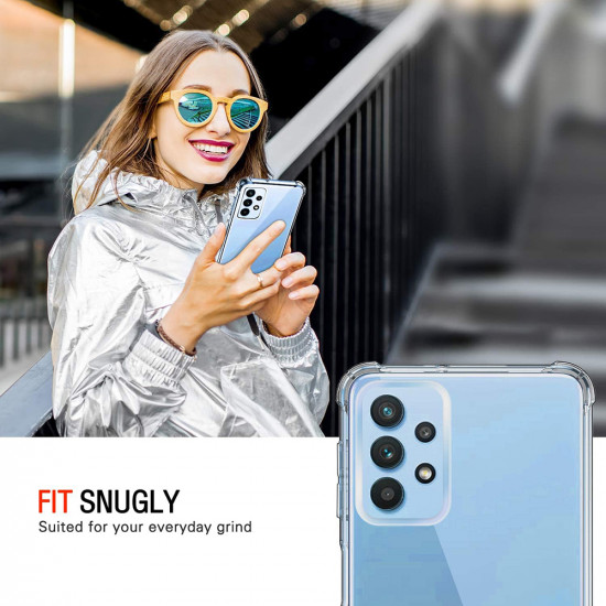 Techsuit Shockproof Clear Silicone Samsung Galaxy A32 4G Clear Techsuit Shockproof Clear Silicone Samsung Galaxy A32 4G Clear