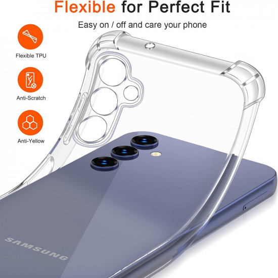 Techsuit  Shockproof Clear Silicone  Samsung Galaxy A14 4G / A14 5G  Clear