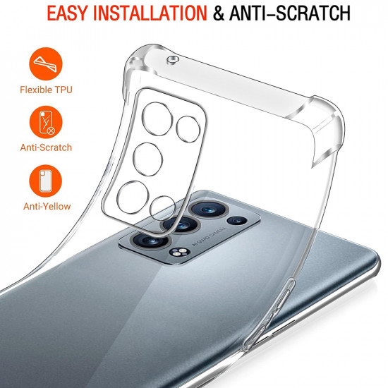 Techsuit Shockproof Clear Silicone Oppo Reno6 Pro 5G (Snapdragon) Clear Techsuit Shockproof Clear Silicone Oppo Reno6 Pro 5G (Snapdragon) Clear