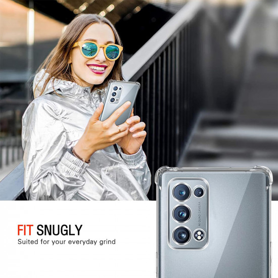 Techsuit Shockproof Clear Silicone Oppo Reno6 Pro 5G (Snapdragon) Clear Techsuit Shockproof Clear Silicone Oppo Reno6 Pro 5G (Snapdragon) Clear