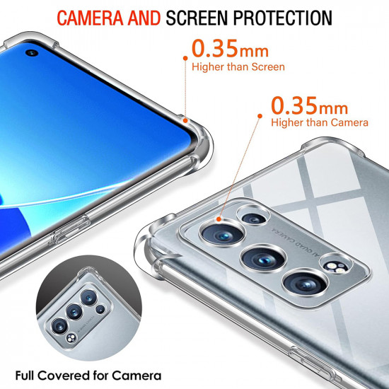 Techsuit Shockproof Clear Silicone Oppo Reno6 Pro 5G (Snapdragon) Clear Techsuit Shockproof Clear Silicone Oppo Reno6 Pro 5G (Snapdragon) Clear