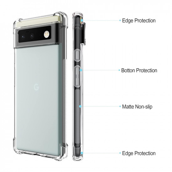 Techsuit Shockproof Clear Silicone Google Pixel 6 Pro Clear Techsuit Shockproof Clear Silicone Google Pixel 6 Pro Clear