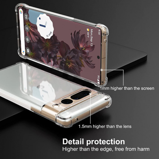 Techsuit Shockproof Clear Silicone Google Pixel 7 Pro Clear Techsuit Shockproof Clear Silicone Google Pixel 7 Pro Clear