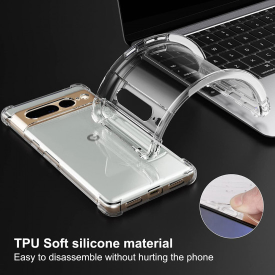 Techsuit Shockproof Clear Silicone Google Pixel 7 Pro Clear Techsuit Shockproof Clear Silicone Google Pixel 7 Pro Clear