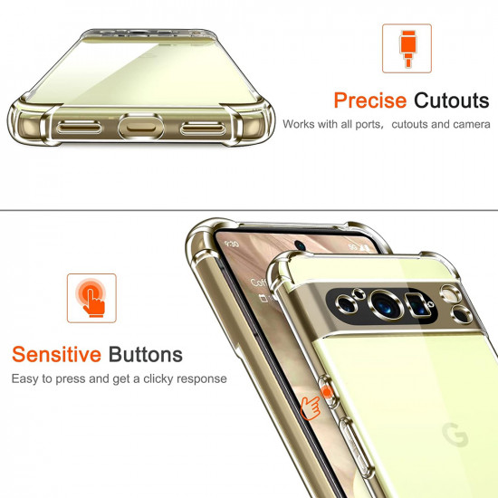 Techsuit Shockproof Clear Silicone Google Pixel 8 Pro Clear Techsuit Shockproof Clear Silicone Google Pixel 8 Pro Clear