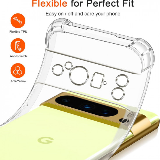 Techsuit Shockproof Clear Silicone Google Pixel 8 Pro Clear Techsuit Shockproof Clear Silicone Google Pixel 8 Pro Clear