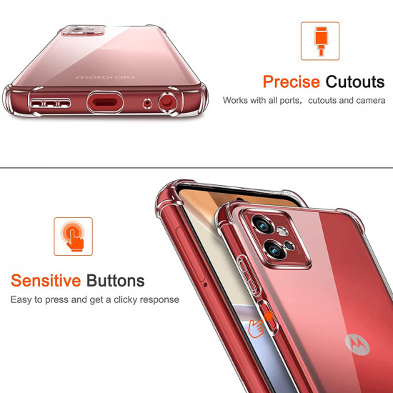 Techsuit  Shockproof Clear Silicone  Motorola Moto G32  Clear