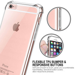 Techsuit  Shockproof Clear Silicone  iPhone 5/ 5s/ SE  Clear