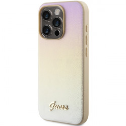 Guess GUHCP14XPSAIRSD iPhone 14 Pro Max 6.7" gold hardcase Saffiano Iridescent Script Guess GUHCP14XPSAIRSD iPhone 14 Pro Max 6.7" gold hardcase Saffiano Iridescent Script