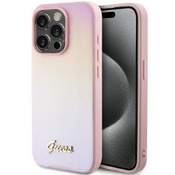 Guess GUHCP14XPSAIRSP iPhone 14 Pro Max 6.7" pink hardcase Saffiano Iridescent Script Guess GUHCP14XPSAIRSP iPhone 14 Pro Max 6.7" pink hardcase Saffiano Iridescent Script