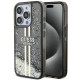 Guess GUHCP15XLFCSEGK iPhone 15 Pro Max 6.7" black hardcase Liquid Glitter Gold Stripes