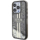 Guess GUHCP15XLFCSEGK iPhone 15 Pro Max 6.7" black hardcase Liquid Glitter Gold Stripes