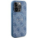 Guess GUHMP14LG4GFRB iPhone 14 Pro 6.1" blue hardcase 4G Collection Leather Metal Logo MagSafe