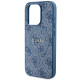 Guess GUHMP14LG4GFRB iPhone 14 Pro 6.1" blue hardcase 4G Collection Leather Metal Logo MagSafe