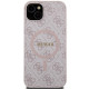 Guess GUHMP14SG4GFRP iPhone 14 / 15 / 13 6.1" pink hardcase 4G Collection Leather Metal Logo MagSafe