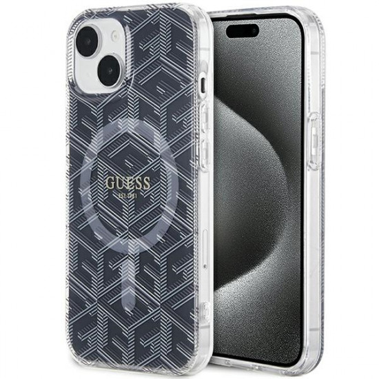 Guess GUHMP15MHGCUSTGK iPhone 15 Plus / 14 Plus 6.7" black hardcase IML GCube MagSafe