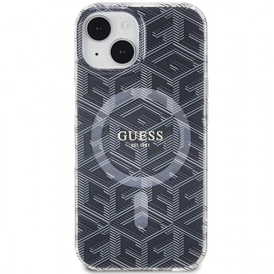 Guess GUHMP15MHGCUSTGK iPhone 15 Plus / 14 Plus 6.7" black hardcase IML GCube MagSafe