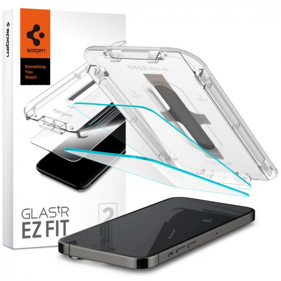 TEMPERED GLASS SPIGEN GLAS.TR ”EZ FIT” 2-PACK IPHONE 14 PRO CLEAR