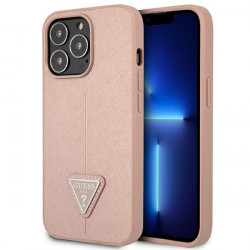 Guess GUHCP14XPSATLP Apple iPhone 14 Pro Max pink hardcase SaffianoTriangle Logo Guess GUHCP14XPSATLP Apple iPhone 14 Pro Max pink hardcase SaffianoTriangle Logo