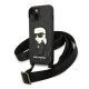 Karl Lagerfeld KLHCP14SSTKMK Apple iPhone 14 black hardcase Monogram Ikonik Patch